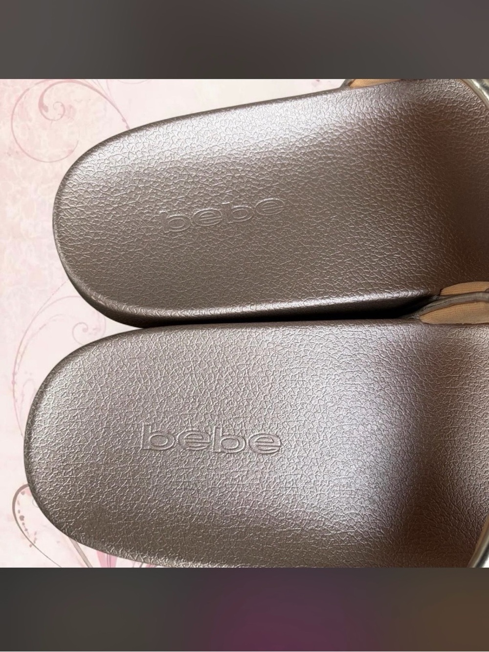 Metallic bebe Slides - Picture 2 of 4
